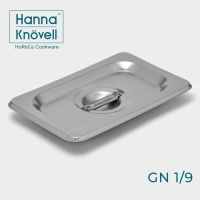 Крышка из нержавеющей стали к гастроемкости 1/9, 17,6&times;11,4 см, толщина 0,8 мм