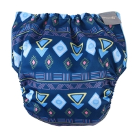 Многоразовый подгузник &laquo;Фигуры&raquo;, 3-15 кг, цвет синий, Крошка Я