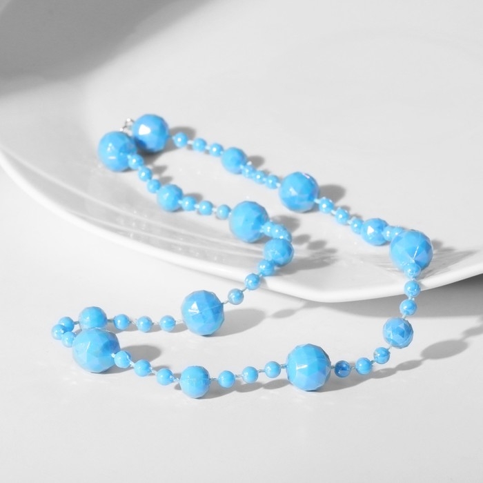 Бусы &laquo;Невесомость&raquo; шарики, цвет радужно-голубой, 40 см