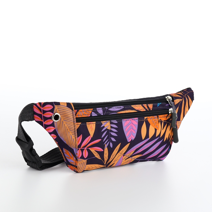 Поясная сумка на молнии, 2 наружных кармана, цвет разноцветный Поясная сумка на молнии, 2 наружных кармана, цвет разноцветный