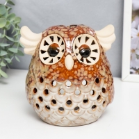 Подсвечник керамика на 1 свечу "Лесной филин" 15х12х12 см