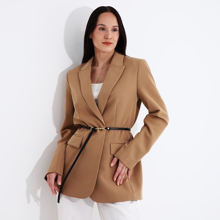 Ремень женский, ширина 1 см, пряжка металл, цвет чёрный