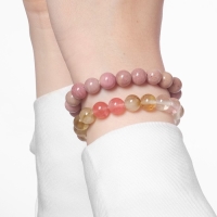 Набор браслетов 2 шт. шар №8 &laquo;Халцедон и Родонит&raquo;, 5,5 см