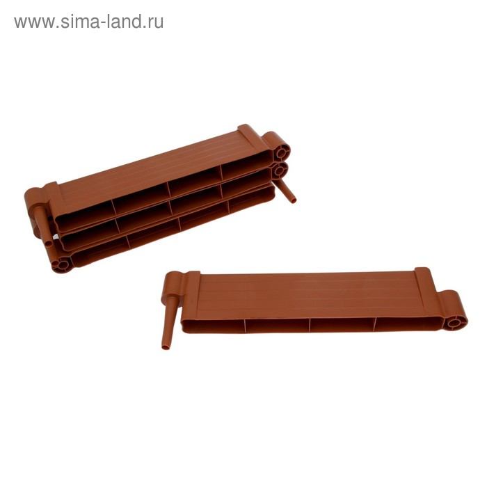 Грядка пластиковая, 55 &times; 55 &times; 13 см, терракотовая, &laquo;Плюс&raquo;