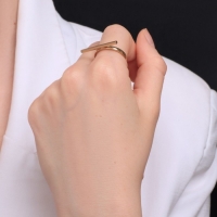 Кольцо XUPING тренд мини, цвет золото, размер 17