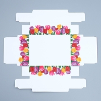 Коробка кондитерская, упаковка &laquo;Тюльпаны&raquo;, 8 марта, 20 х 15 х 5 см