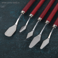 Лопатки - мастихины, 5 шт, цвет коричневый