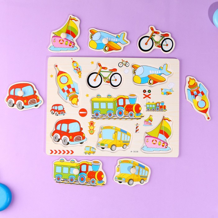 Рамка-вкладыш &laquo;Учим транспорт&raquo;