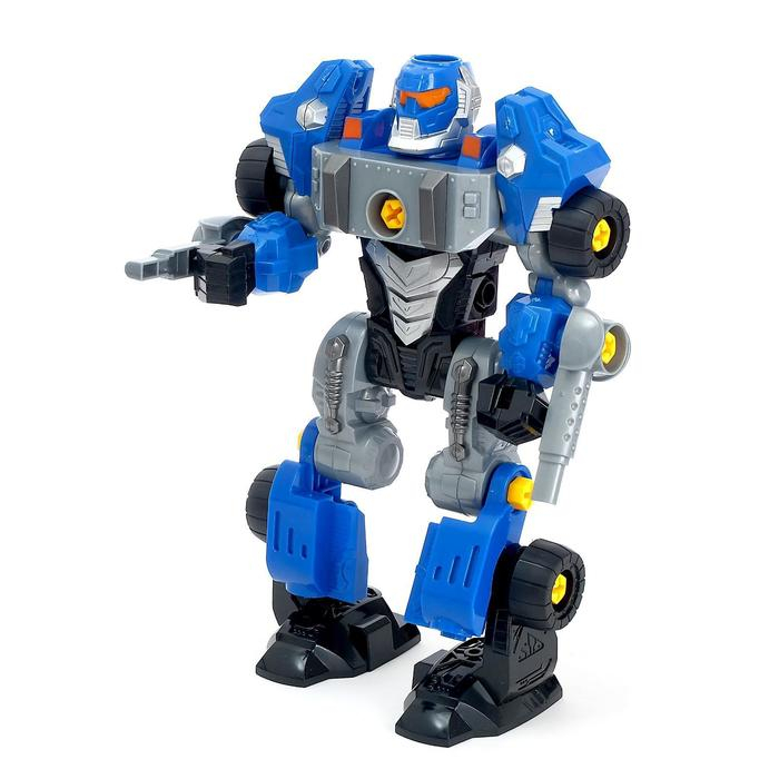 Конструктор-машина &laquo;Мега робот&raquo;, 3 в 1, со световым шуруповёртом, работает от батареек