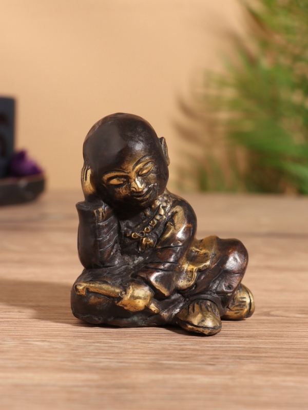 Сувенир бронза "Монах" 7х6х7 см