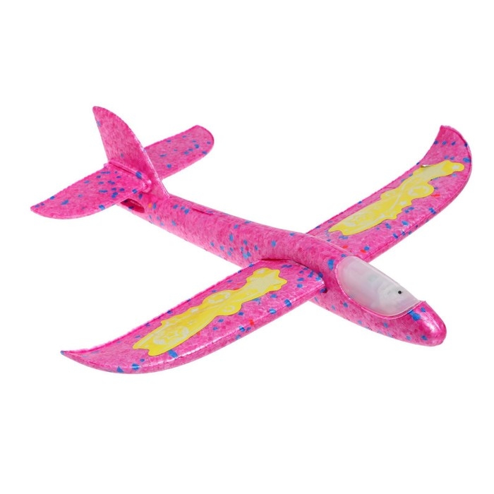 Самолёт «Супербыстрый», диодный, цвета МИКС Самолёт «Супербыстрый», диодный, цвета МИКС