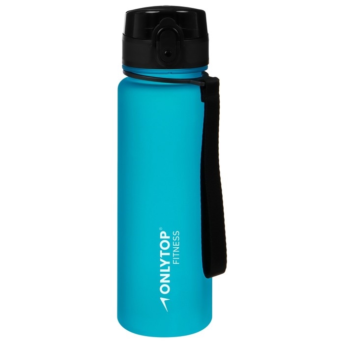 Бутылка спортивная для воды ONLYTOP Fitness, 500 мл, цвет голубой Бутылка спортивная для воды ONLYTOP Fitness, 500 мл, цвет голубой