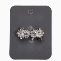 Зажим для кардигана "Ажур", астра, цвет белый в серебре