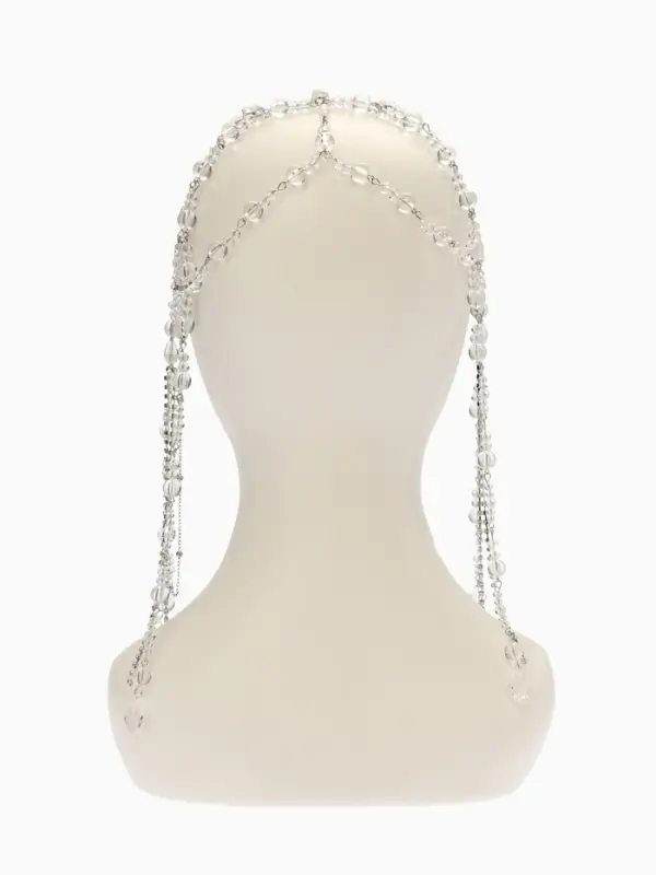 Украшение для волос "Хрусталь", цвет белый в серебре