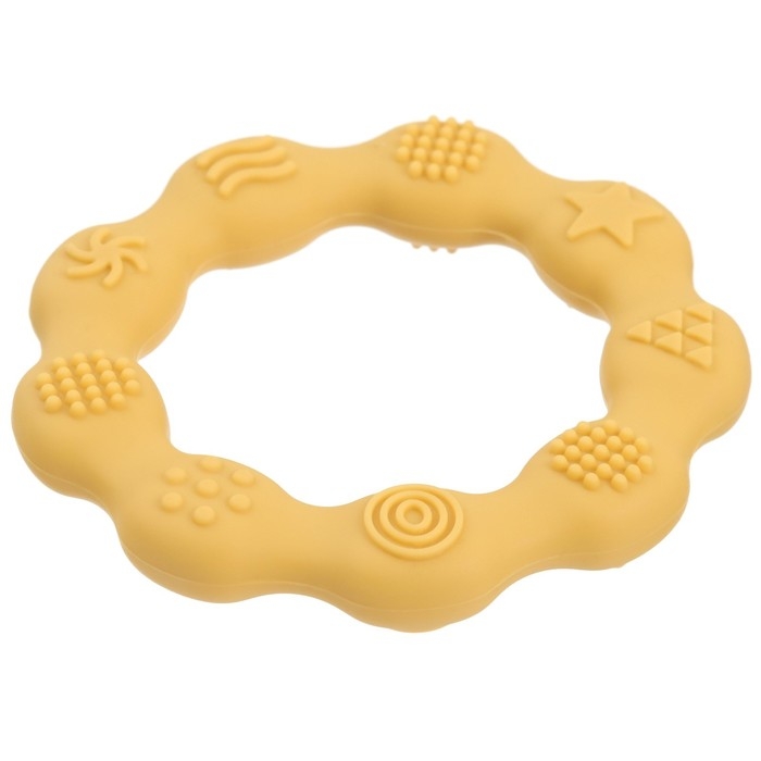 Прорезыватель силиконовый &laquo;Колечко&raquo;, цвет желтый, Mum&Baby