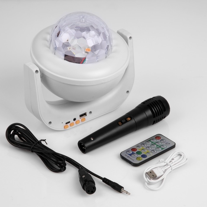 Световой прибор &laquo;Караоке&raquo; 20 см, динамик, микрофон, свечение RGB, 5 В