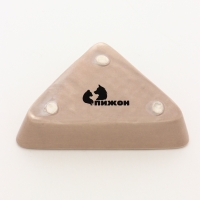 Миска керамическая для грызунов угловая 75 мл  9,5 х 6 х 2 см, серый