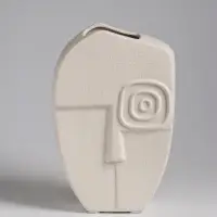 Ваза настольная керамика "Ачиль" 20,5х13 см, белый