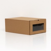 Коробка выдвижная, бурая, 35 х 23,5 х 13,5 см