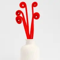 Синельная проволока, набор 100 шт, размер 1 шт 30х0,8 см, цвет красный