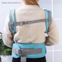 Рюкзак-кенгуру, хипсит для малыша &laquo;Абстракция&raquo;, от 3 до 20 кг., цвет голубой