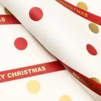 Пленка упаковочная новогодняя для цветов, 56.5&times;58 см, красная