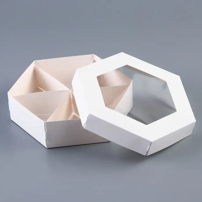 Менажница белая, 18.5&times;18.5&times;5.5 см