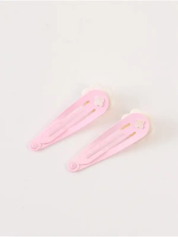 Заколка для волос &laquo;Лапки&raquo; розовые 2 шт, Коты аристократы