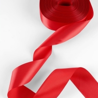 Лента атласная, 50 мм, 100&plusmn;5 м, красная