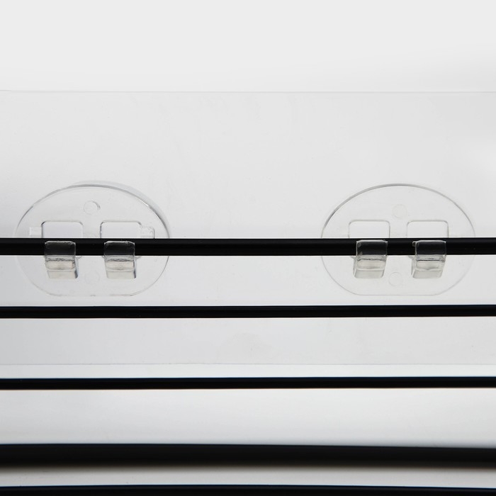 Полка на липучке Доляна, 26,5&times;11&times;5 см, цвет чёрный