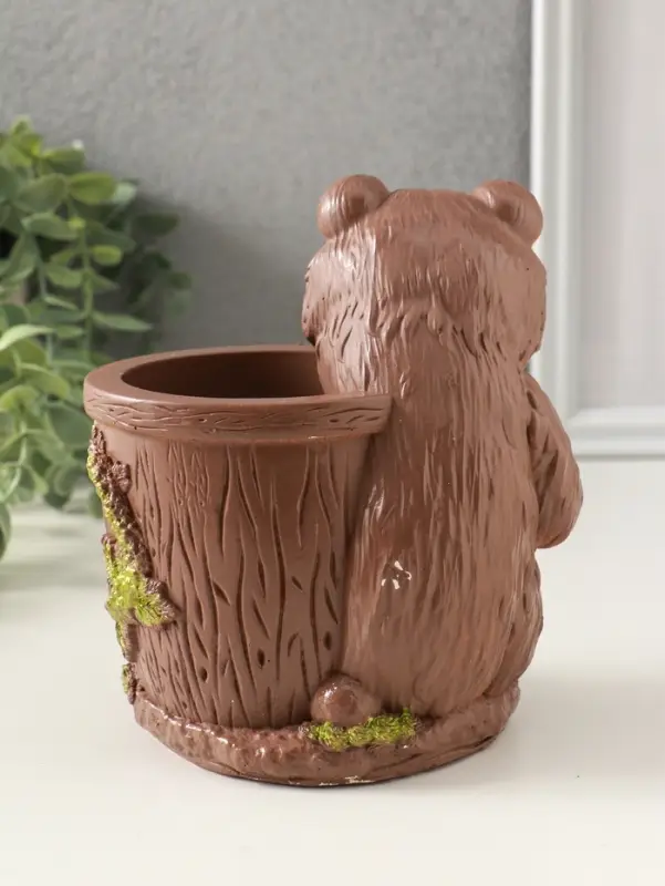 Подставка для мелочей &laquo;Мишка теремок&raquo; 14&times;11 см, коричневый