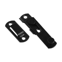 Шпингалет накладной ТУНДРА, прямой, 70 мм, черный