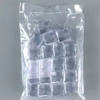 Декор пластик "Льдинка" (набор 20 шт, 330 гр) 27 мм, прозрачный