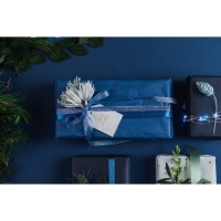 Лента парчовая, 10 мм, 23 ± 1 м, цвет синий №037 Лента парчовая, 10 мм, 23 ± 1 м, цвет синий №037