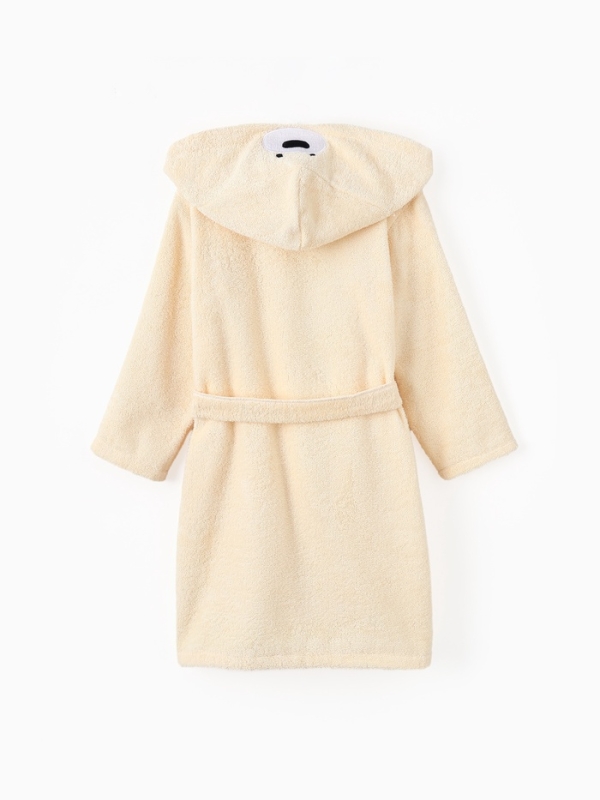 Халат махровый детский "Мишка" р-р 32 (110-116 см), бежевый