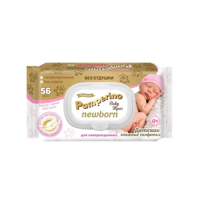 Влажные салфетки Pamperino Newborn, детские, без отдушки, с клапаном, 56 шт Влажные салфетки Pamperino Newborn, детские, без отдушки, с клапаном, 56 шт