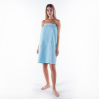 Полотенце банное Этель «Парео» с карманом 80*140 см. цв.небесный, 100% хл, вафля 240 г/м2 Полотенце банное Этель «Парео» с карманом 80*140 см. цв.небесный, 100% хл, вафля 240 г/м2