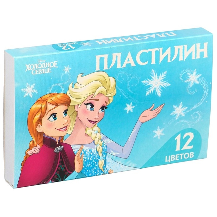 Пластилин 12 цветов 180 г «Эльза и Анна», Холодное сердце Пластилин 12 цветов 180 г «Эльза и Анна», Холодное сердце