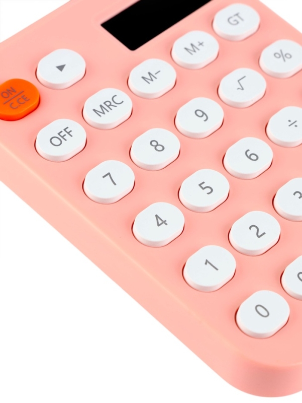 Калькулятор настольный 12-разрядный КК-968, розовый