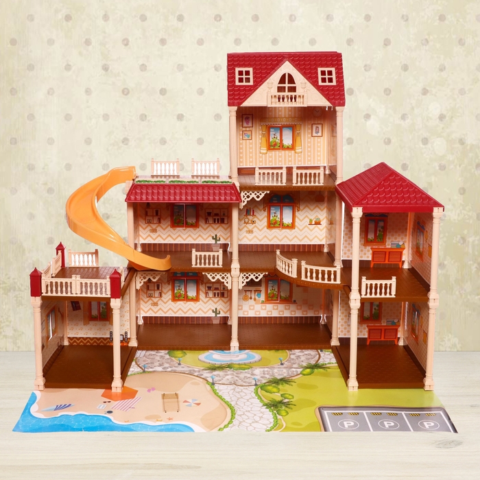 Дом для кукол &laquo;Мой милый дом&raquo;, с куклами 2 шт., 298 деталей, с аксессуарами