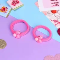 Резинки для волос &laquo;Маленькая радость&raquo;, набор 2 шт., котик, 3.5 см, розовые