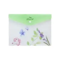 Папка-конверт А5 Hatber "NATURAL BLUE FLOWERS", на кнопке, пластик 180мкм, текстур с печат