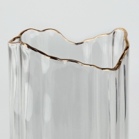 Ваза для цветов &laquo;Калипсо&raquo; из прозрачного стекла 26&times;12&times;12 см