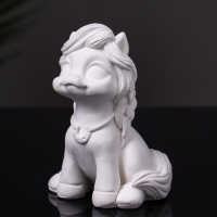 Статуэтка "Пони с подковой" 8х5х5 см, натуральный