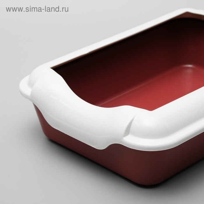 Туалет с бортом "Бэлла", 37 х 27 х 11,5 см, красный