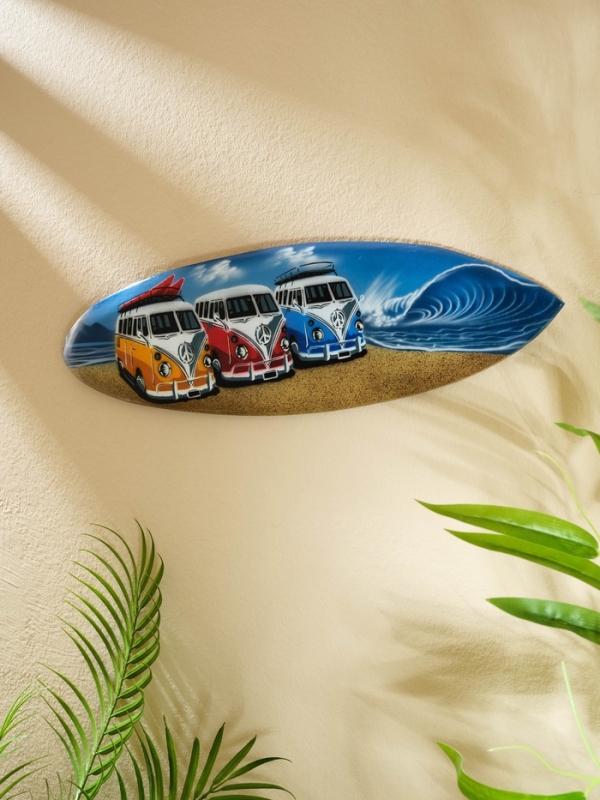 Панно "Доска для сёрфа "Три Сплитти" дерево 50х17 см