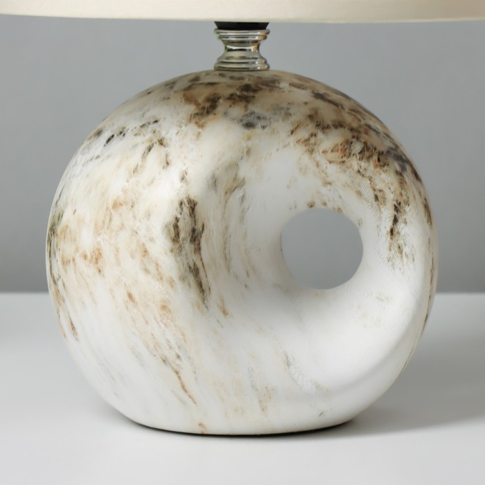 Лампа настольная Лампа настольная "Аделия" 1x40Вт E14 бежевый 14,5х14,5x20,5 см RISALUX