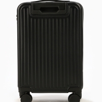 Чемодан 20", PС, 34*22*56, отд на молнии, код замок, 4 колеса, черный