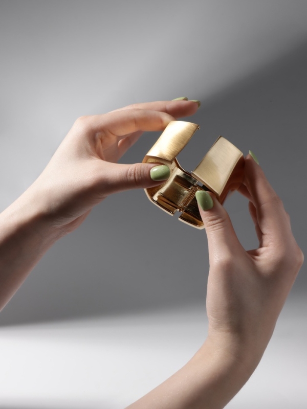 Браслет металл &laquo;Манжета&raquo; квадратный, цвет золото