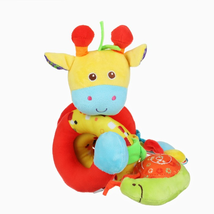 Растяжка - спираль с игрушками дуга на коляску / кроватку для малышей 0+ «Жирафик», Крошка Я Растяжка - спираль с игрушками дуга на коляску / кроватку для малышей 0+ «Жирафик», Крошка Я